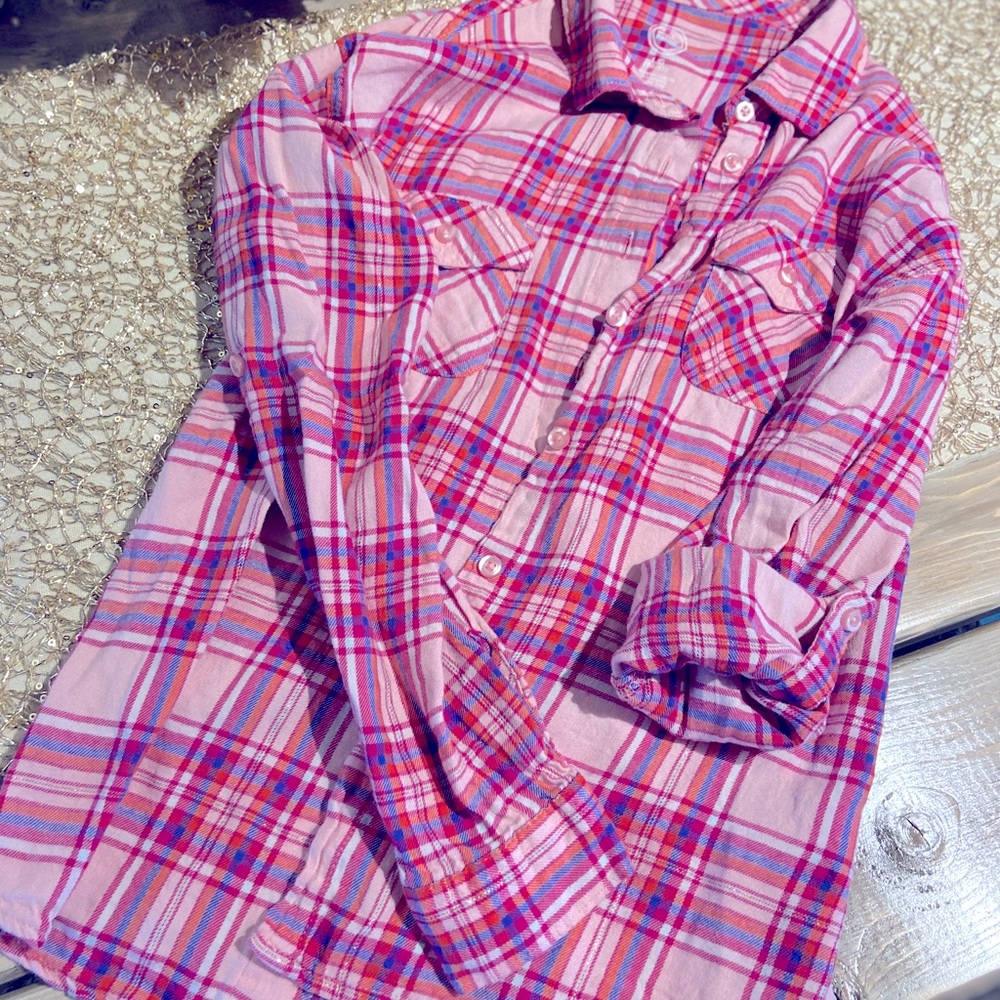 Girls wonder nation button up.